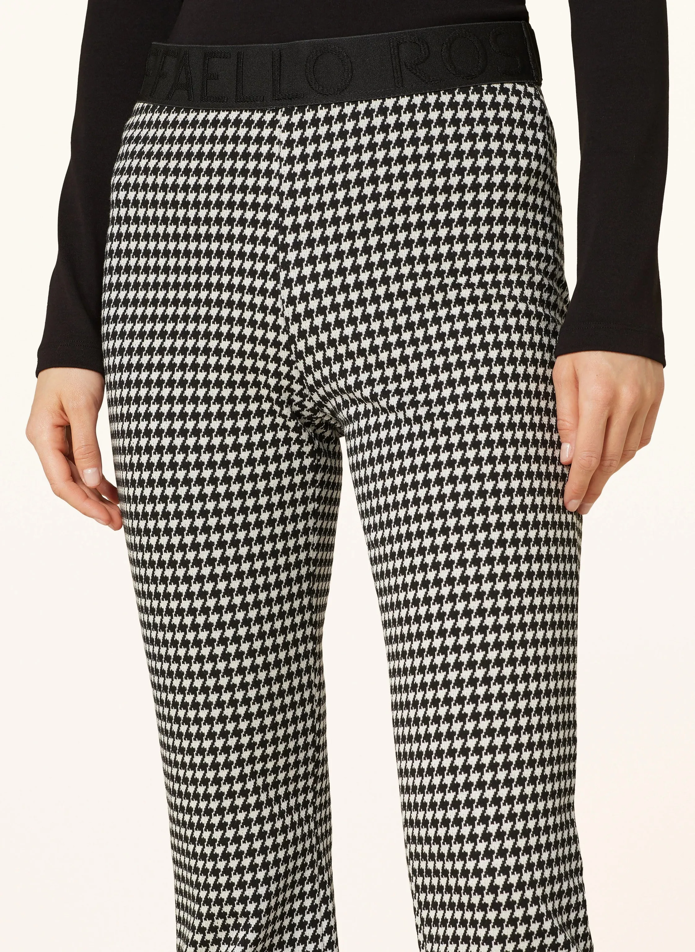 Macy G 7/8 Houndstooth Jersey Pants