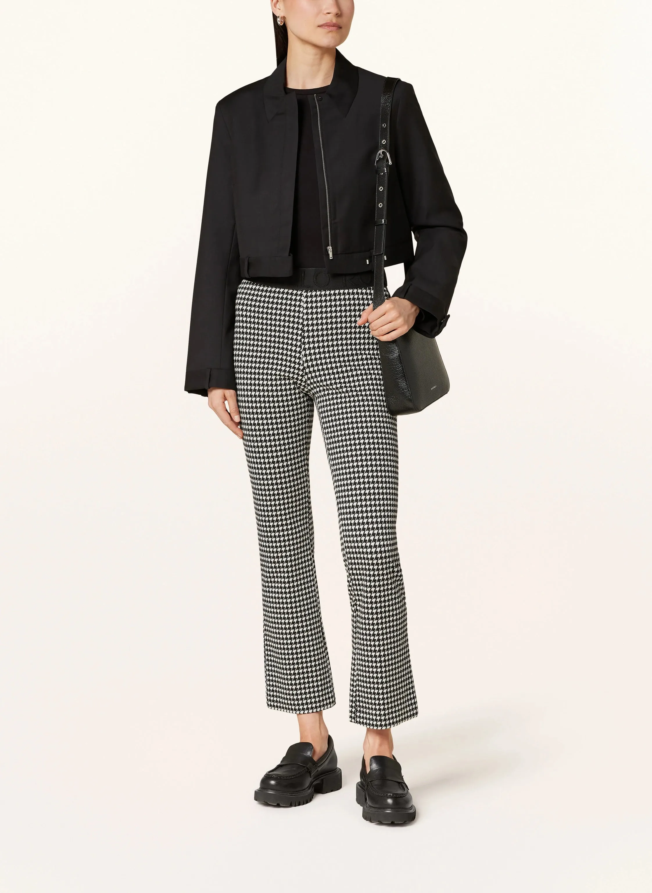 Macy G 7/8 Houndstooth Jersey Pants