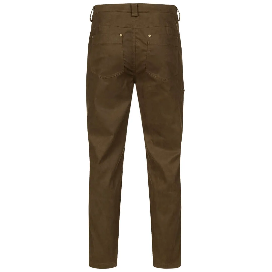 Maddox Suede Trousers - Dark Brown by Blaser