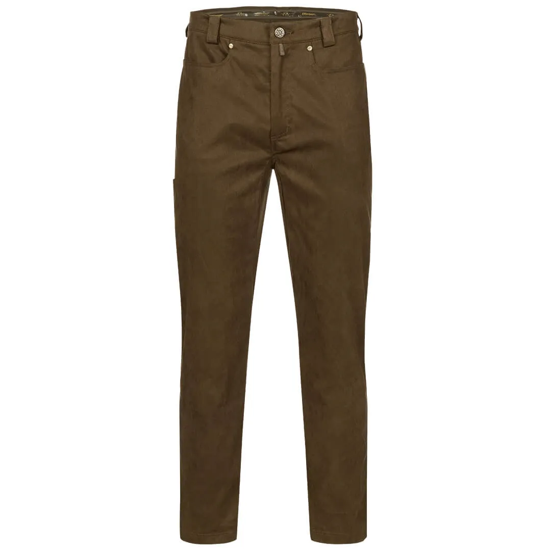 Maddox Suede Trousers - Dark Brown by Blaser