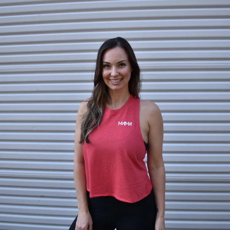 Mama Racerback Crop Tank Top