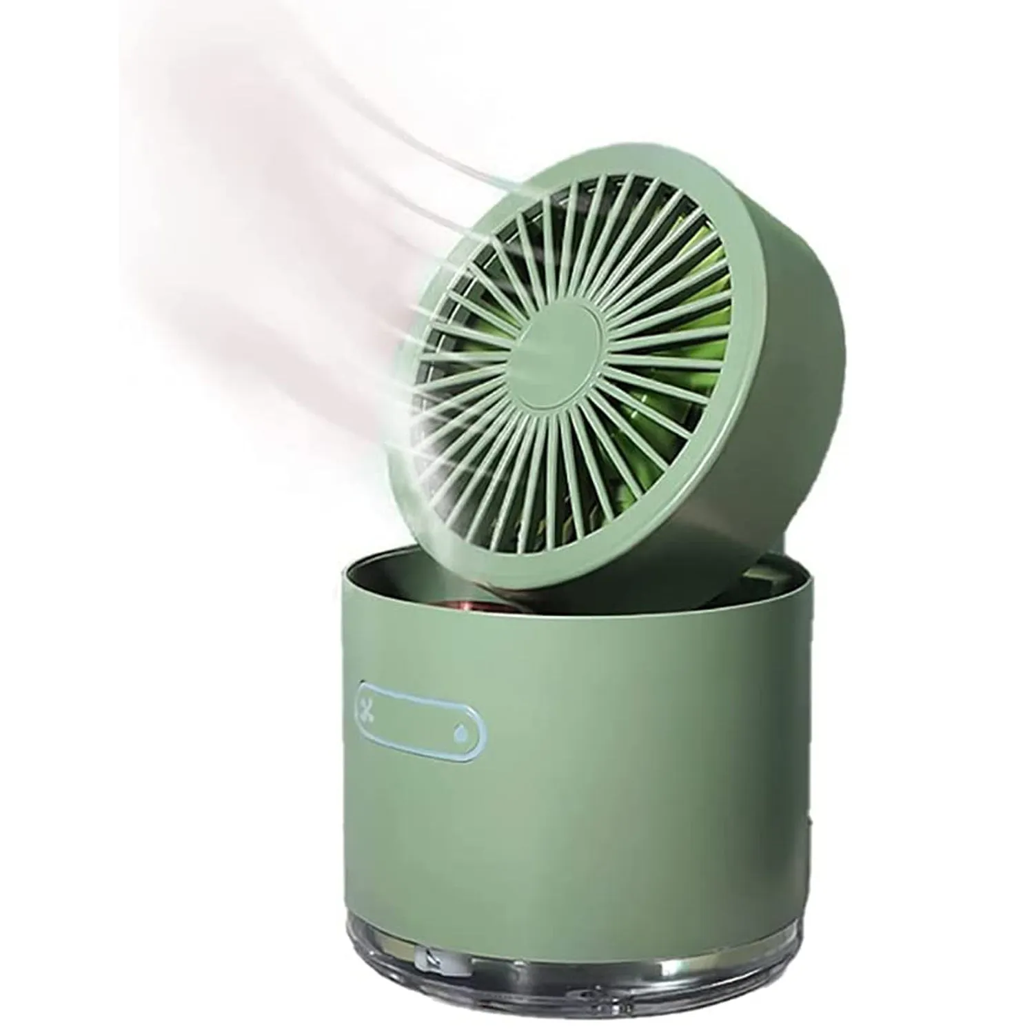 Mini Desktop Cooling Fan, Automatic Shaking Head Rotating Spray humidifier Fan Water Cooling Small Fan Desktop Mini air Conditioning Fan with Small Water Tank (Battery Not Include)