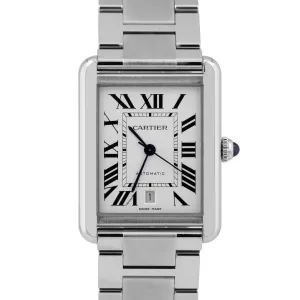 MINT Cartier Tank Solo Silver Roman 31x40mm 3800 W5200028 Automatic Watch BOX