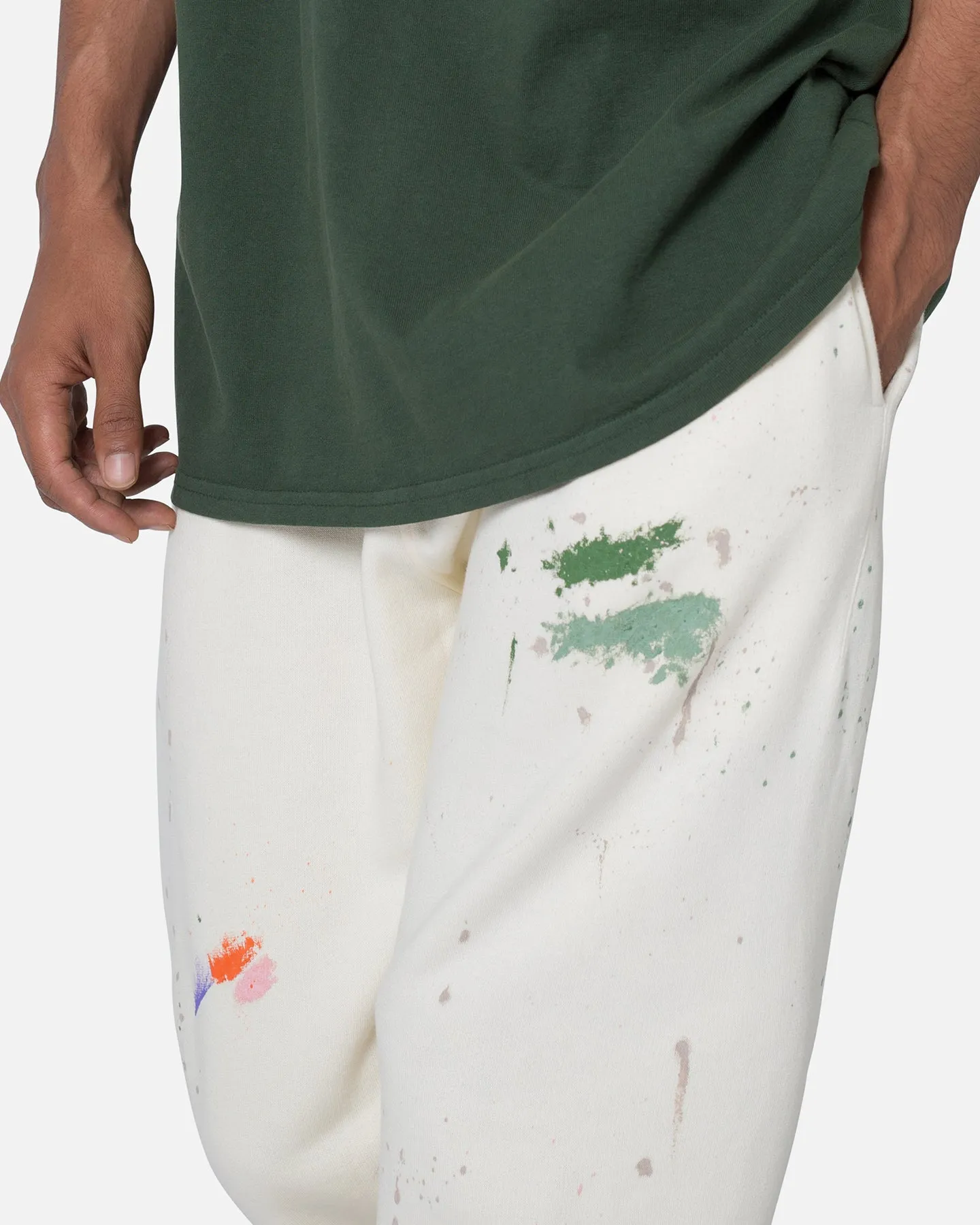 MNML Contrast Bootcut Sweatpants Off White