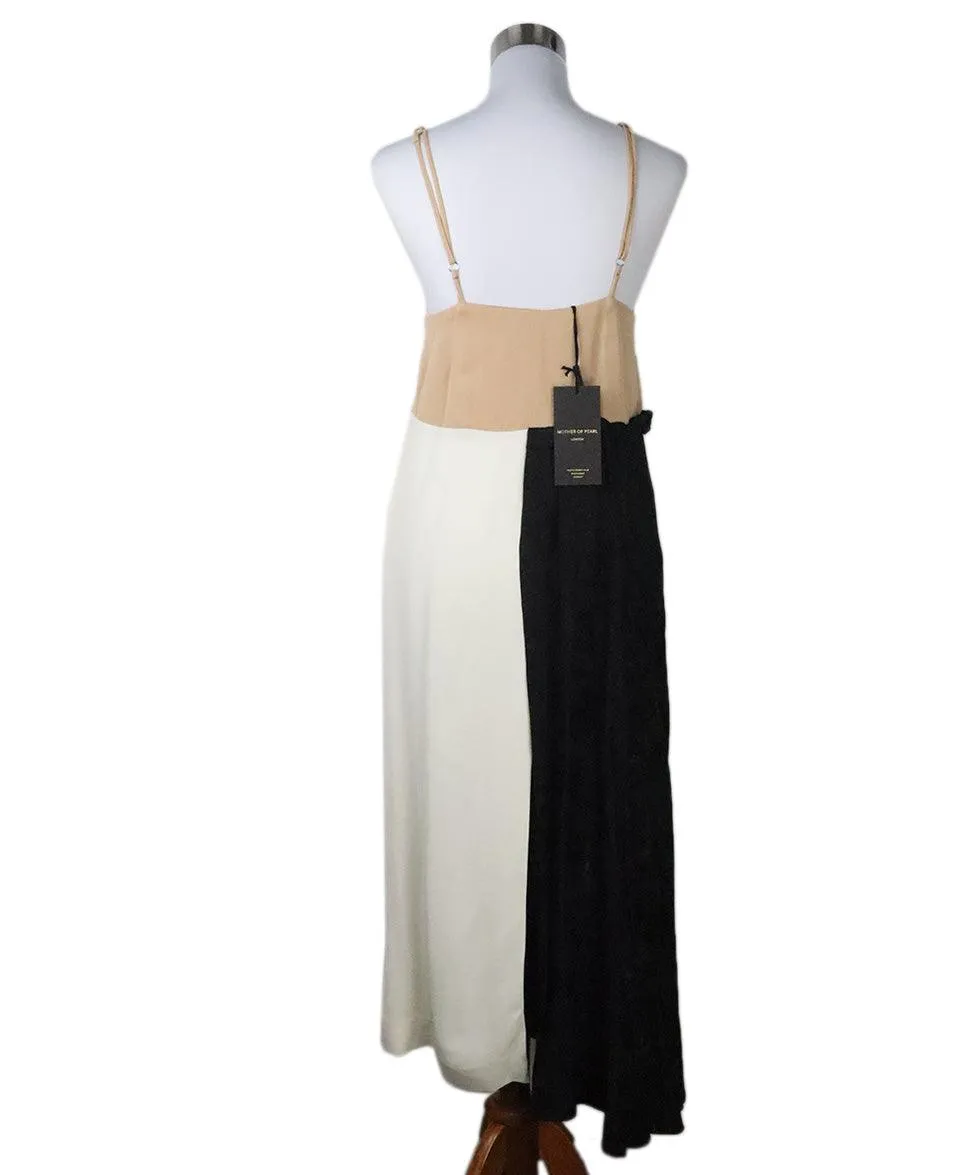 Mother of Pearl Black & Cream Maxi Dress sz 4