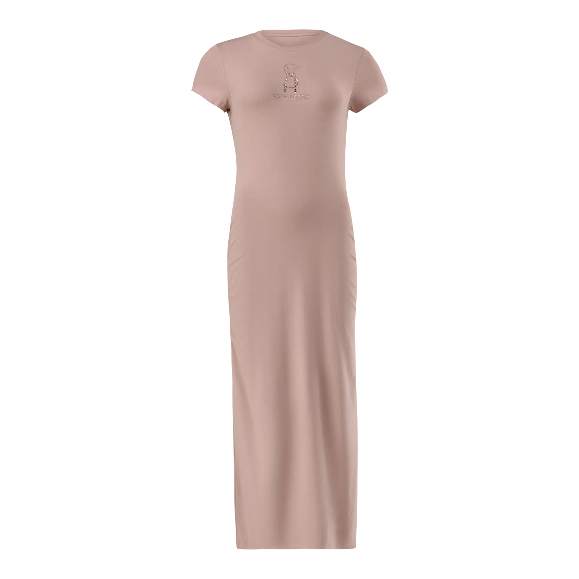 MYLIA TAUPE BODYCON MIDI DRESS