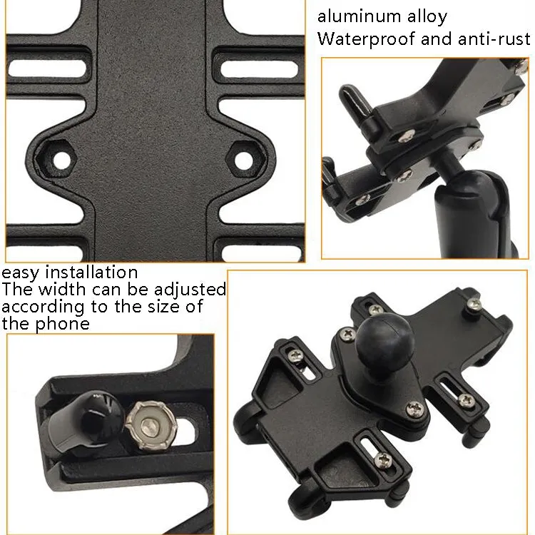 N-STAR NJN001 Motorcycle Bicycle Compatible Mobile Phone Bracket Aluminum Accessories Riding Equipment(With M10 Ball)