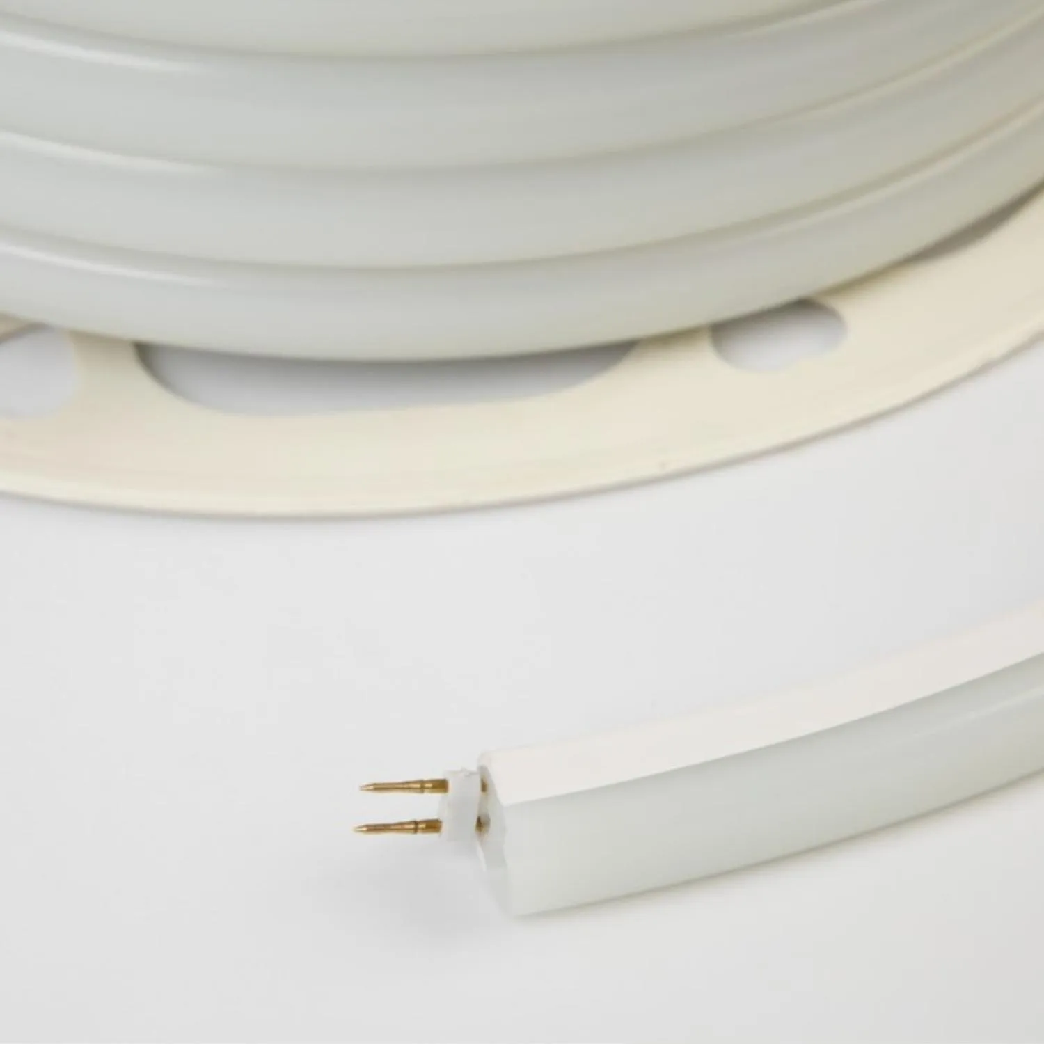 Natural White Neon Flex 220V 240V 16x16mm D Shape 120LEDs/m Top Bend IP65 with UK Plug