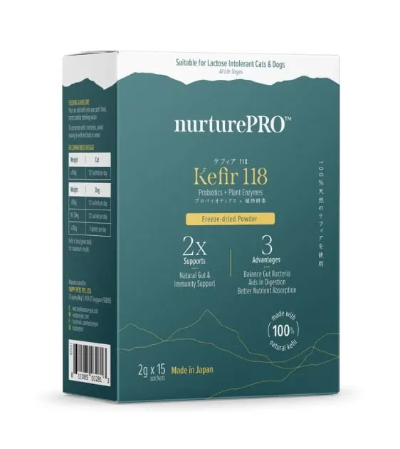 Nurture Pro Kefir 118 Probiotics   Plant Enzymes Freeze-Dried Powder For Dogs & Cats