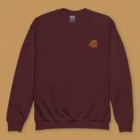 Orange Chicken Embroidered Kids Sweatshirt