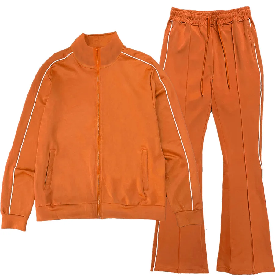 Orange Flare Track Suit Set