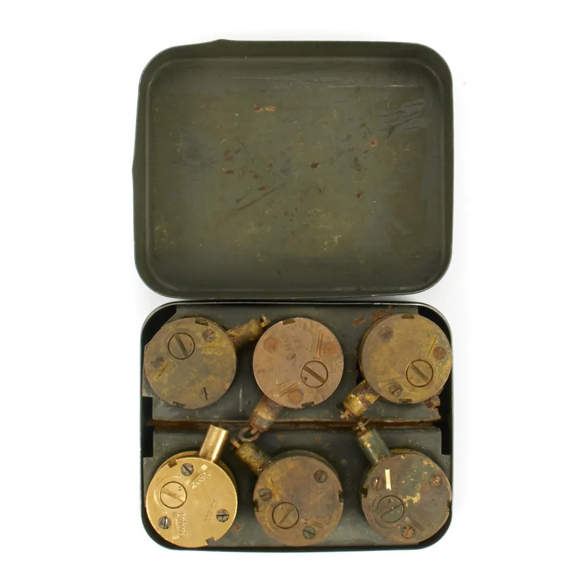 Original German WWII Anti-Tank Tellermine T.Mi.35 Fuse Set by Richard Rinker - Dated 1940