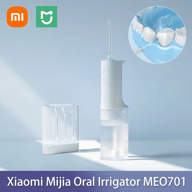 Original Xiaomi Mijia Oral Irrigator Dental Irrigator MEO701 Portable Ultrasonic Teeth Oral Flusher water pick Tooth Cleaner 0ral irrigator