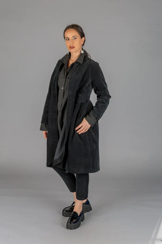 Paolo Tricot Sale, WT217912 Corduroy Empire Button Coat 50% Off Regular Price