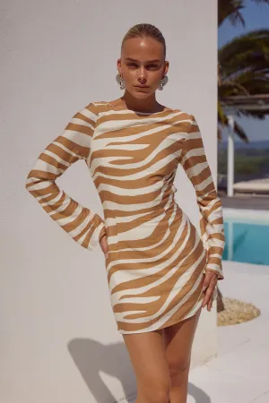 PAULIE MINI DRESS - TAN