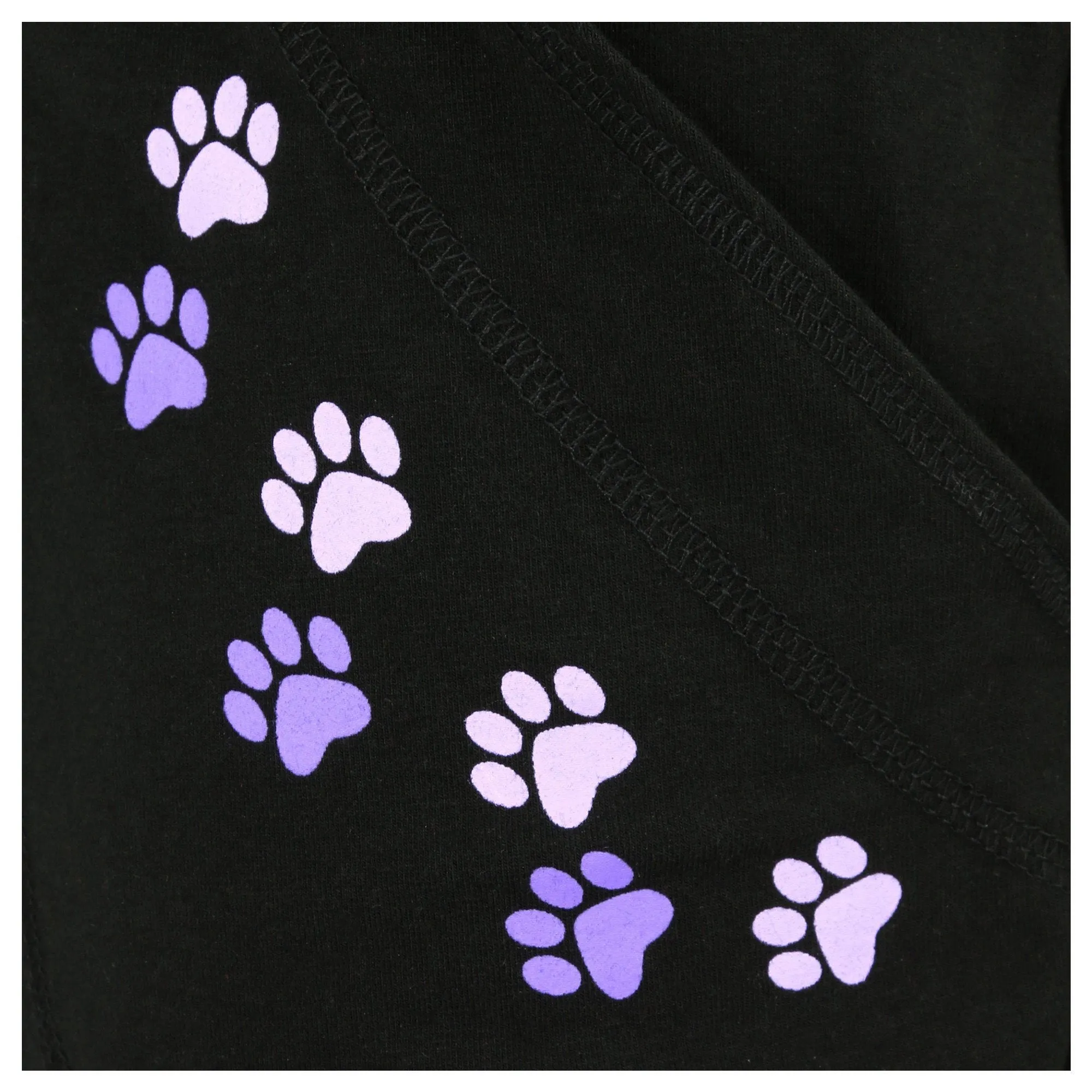 Paw Print Casual Pants with Pockets