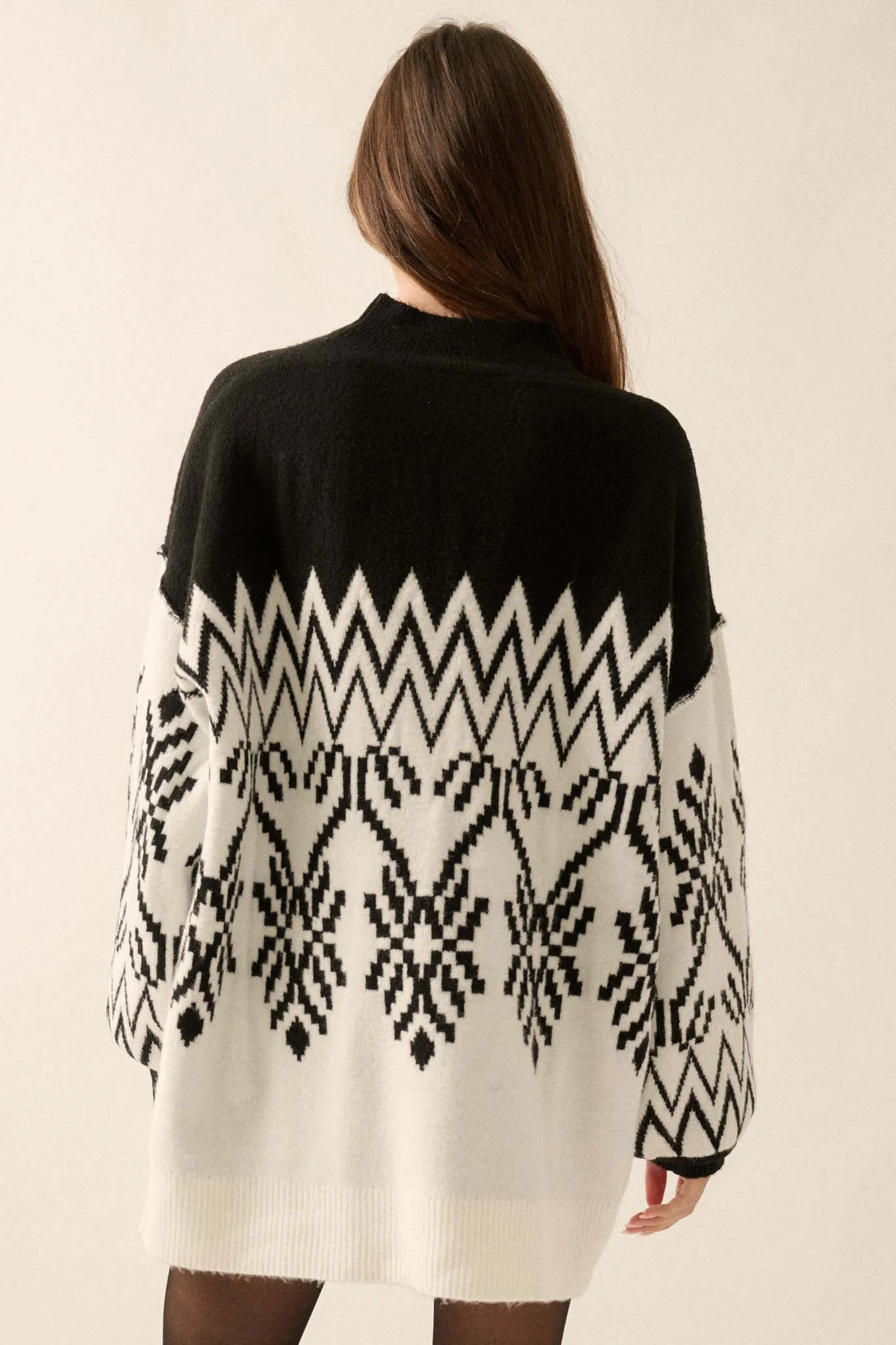 Peak Perfection Alpine Knit Mini Sweater Dress