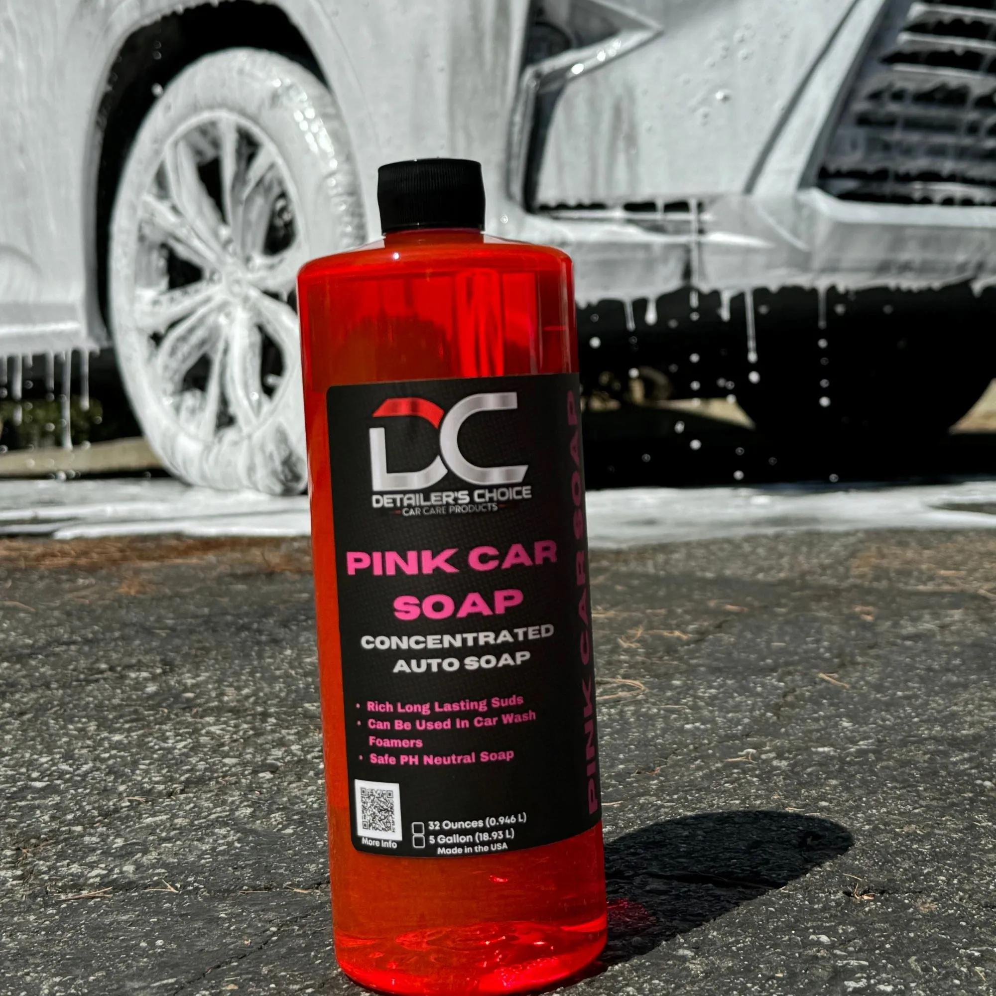 Pink Car Soap - pH-Balanced, Additive-Free Car Wash Soap