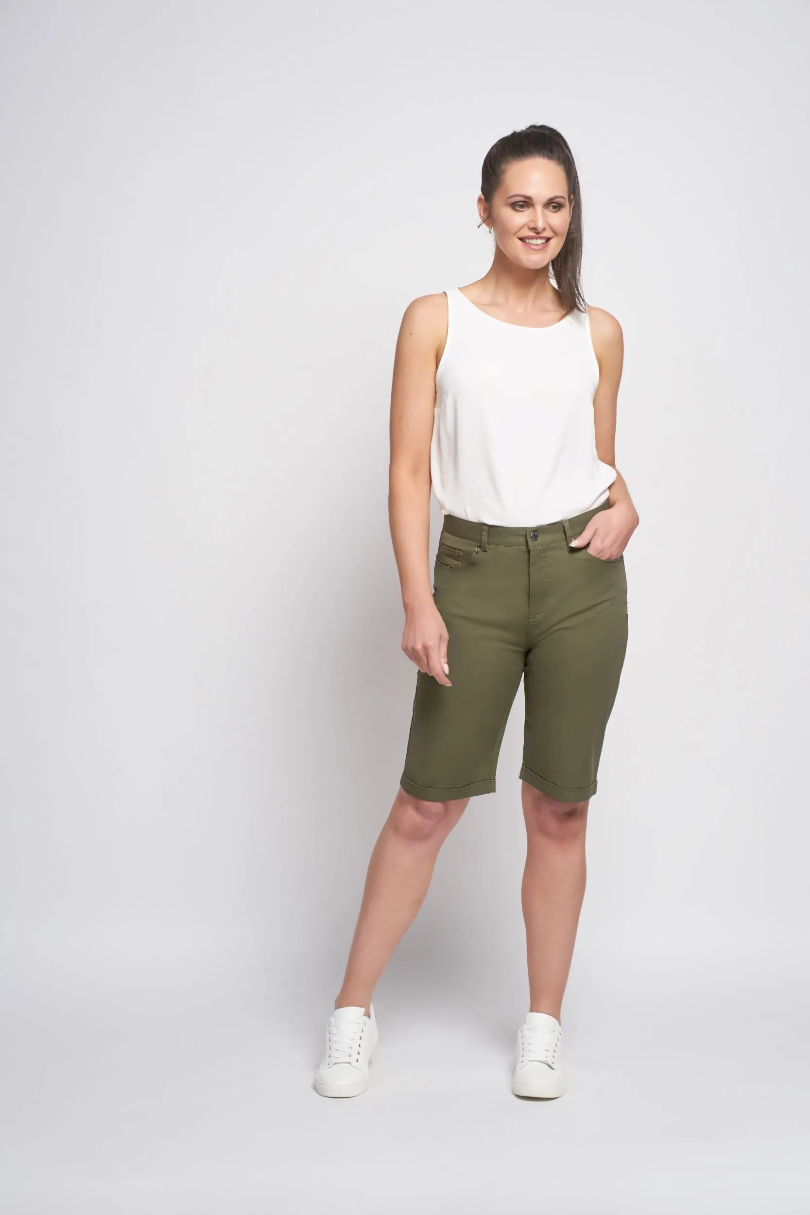 Pinns Cotton Chino Knee Length Shorts. All Colours 548 Sh