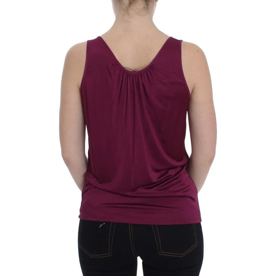 PLEIN SUD Elegant Purple Rayon Cami Blouse