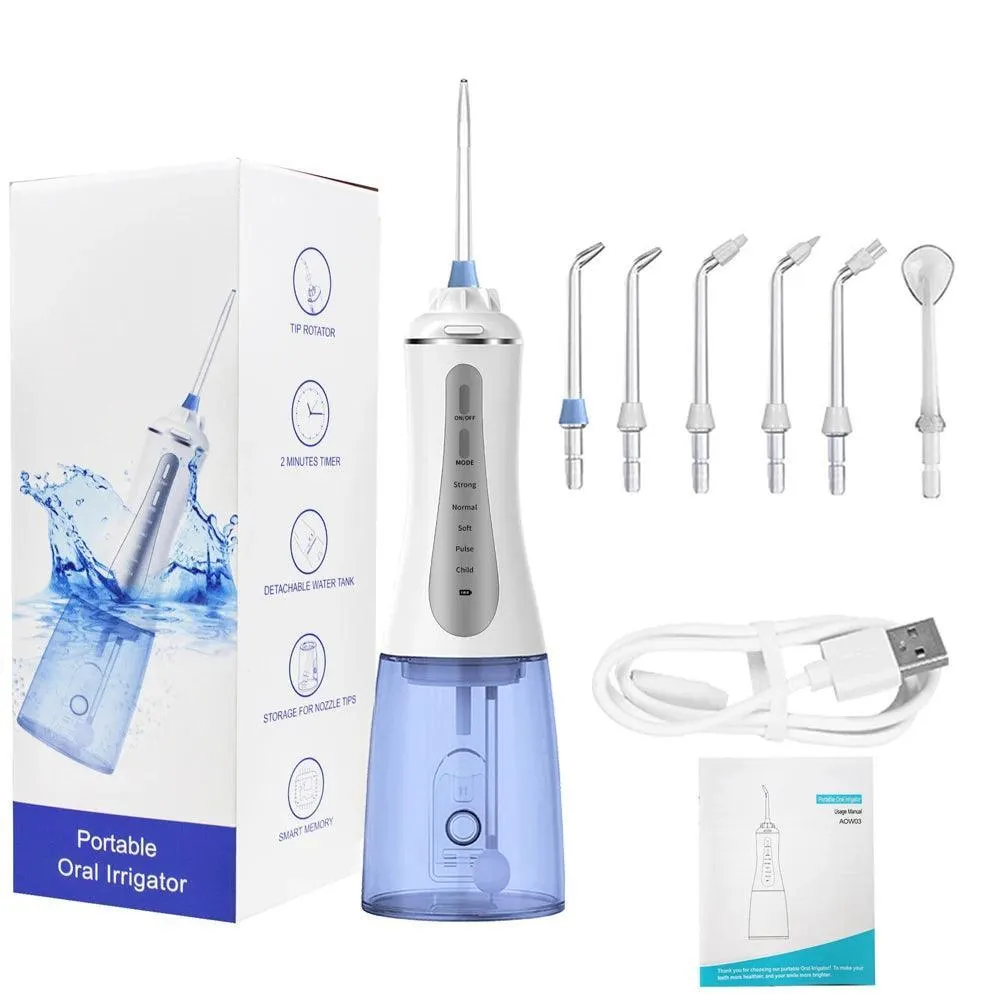 Portable Oral Irrigator 5 Modes Rechargeable Dental Water Jet 6