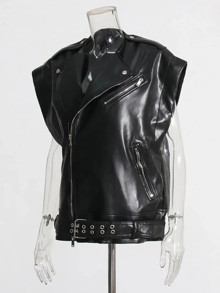 Pre Order:  Zip-Up Buckle Strap Vest