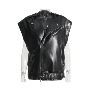 Pre Order:  Zip-Up Buckle Strap Vest