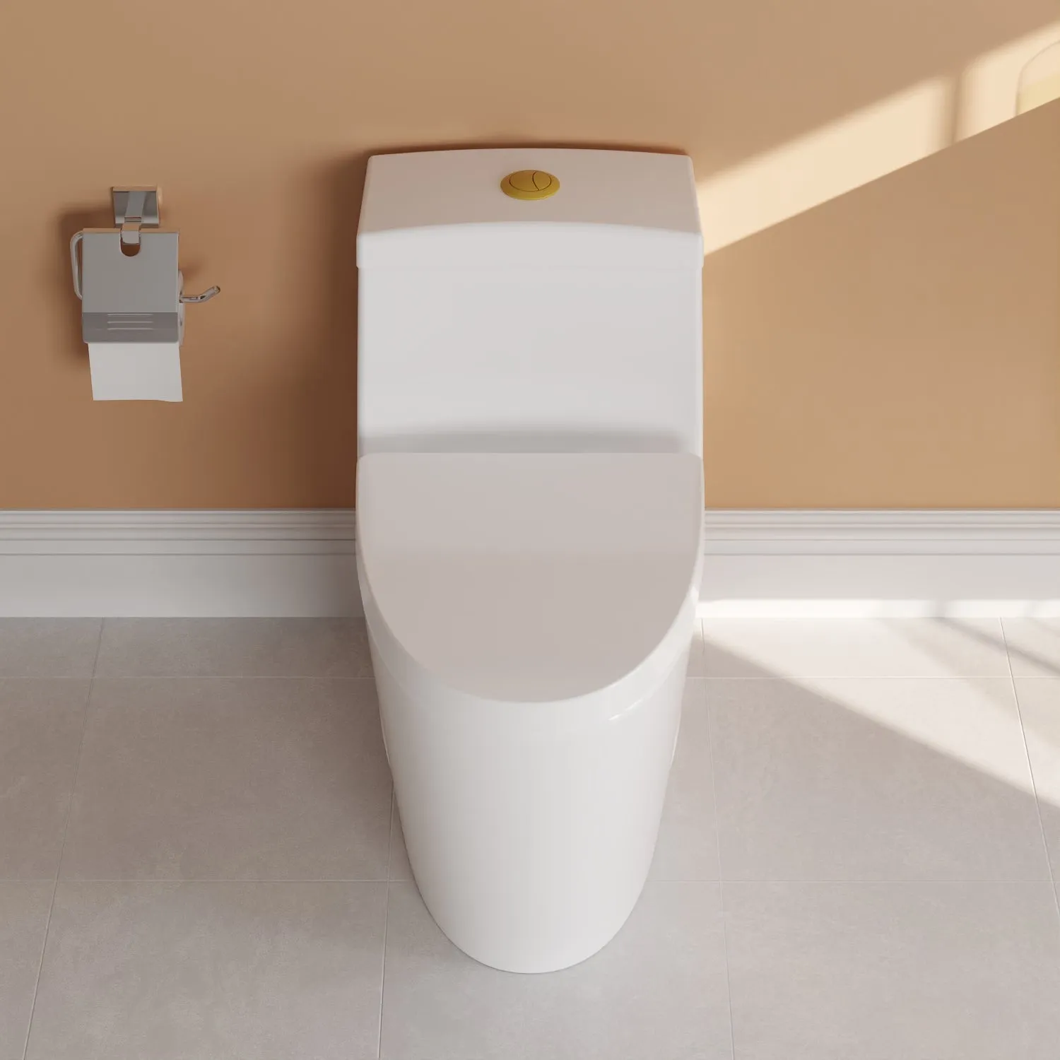 PRISM One-Piece Elongated Toilet, Dual-Flush Glazed Surface with Multiple Colors