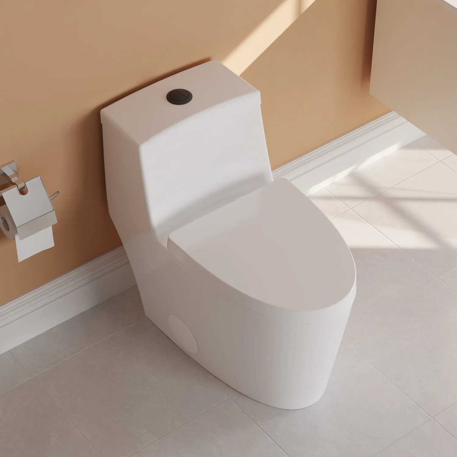 PRISM One-Piece Elongated Toilet, Dual-Flush Glazed Surface with Multiple Colors