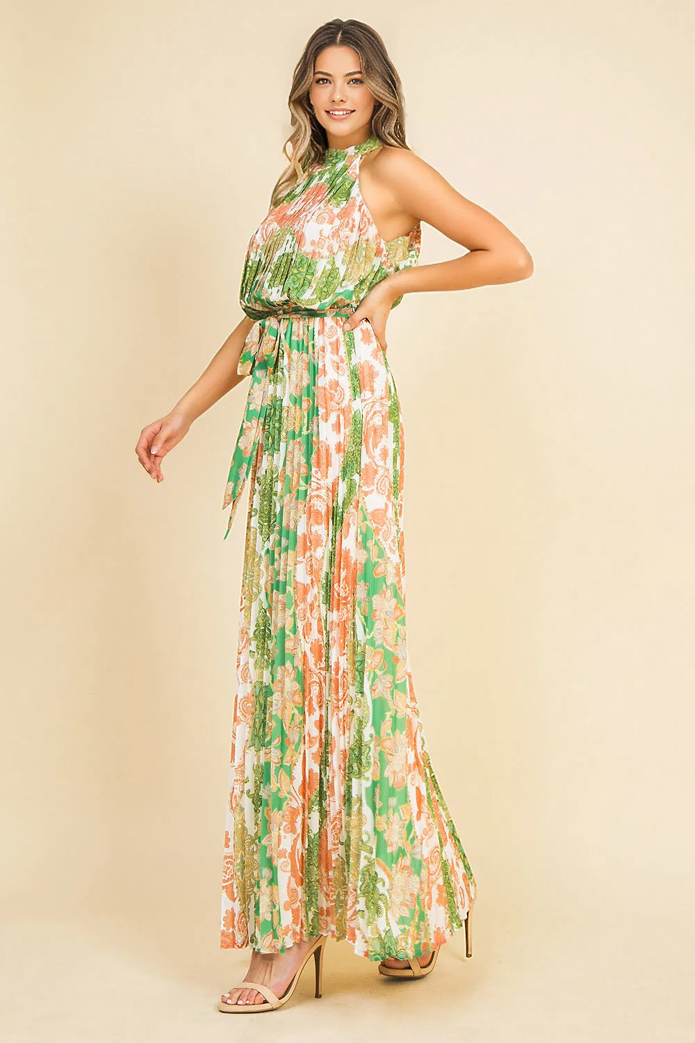 Provence Pleat Maxi Dress