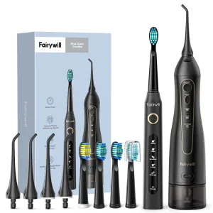 "Best Selling"  - Fairywill Water Dental Flosser Teeth Portable Cordless USB Oral Irrigator Cleaner IPX7 Waterproof Electric Toothbrush Set Home