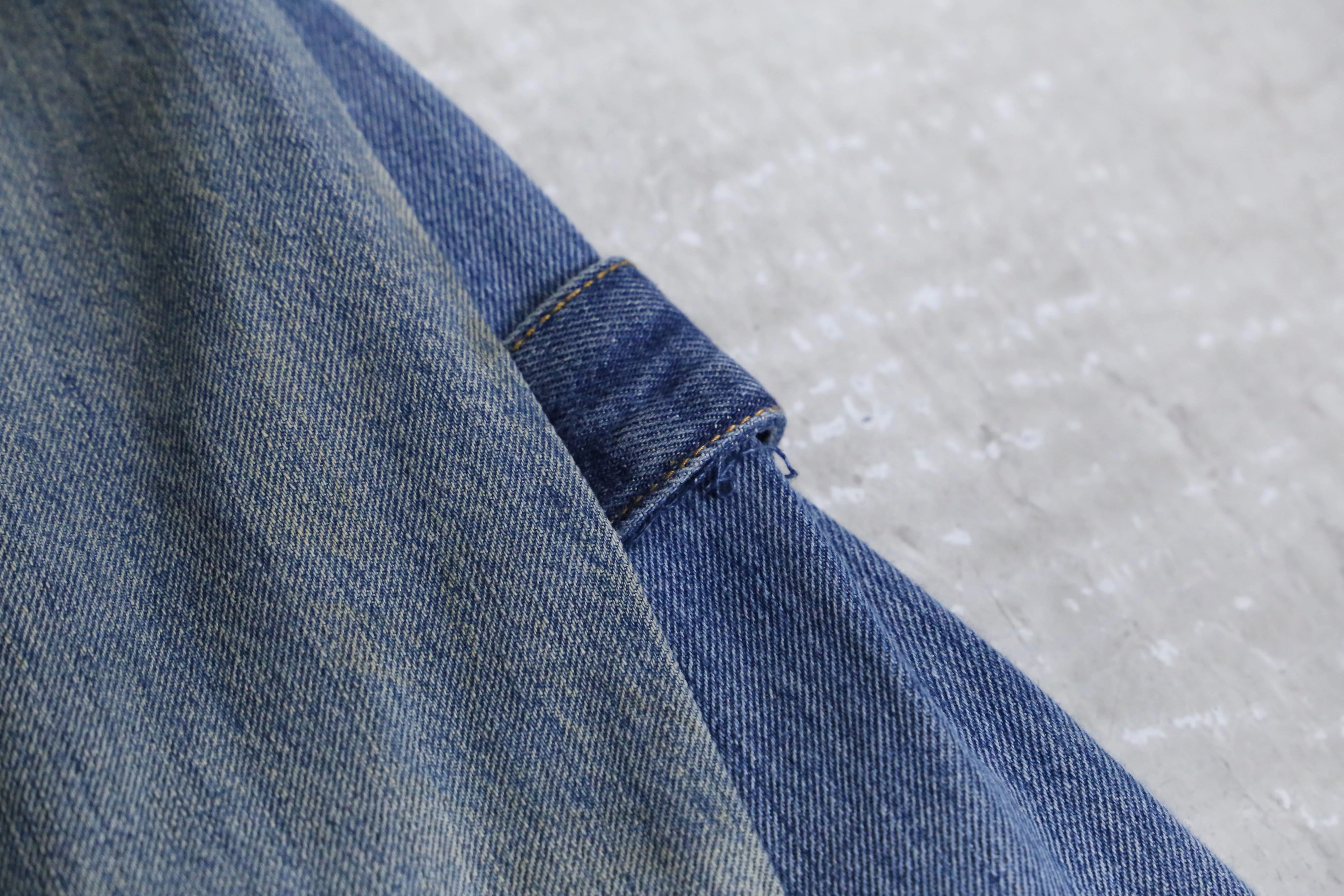 "Re:make" hole design flare denim pants