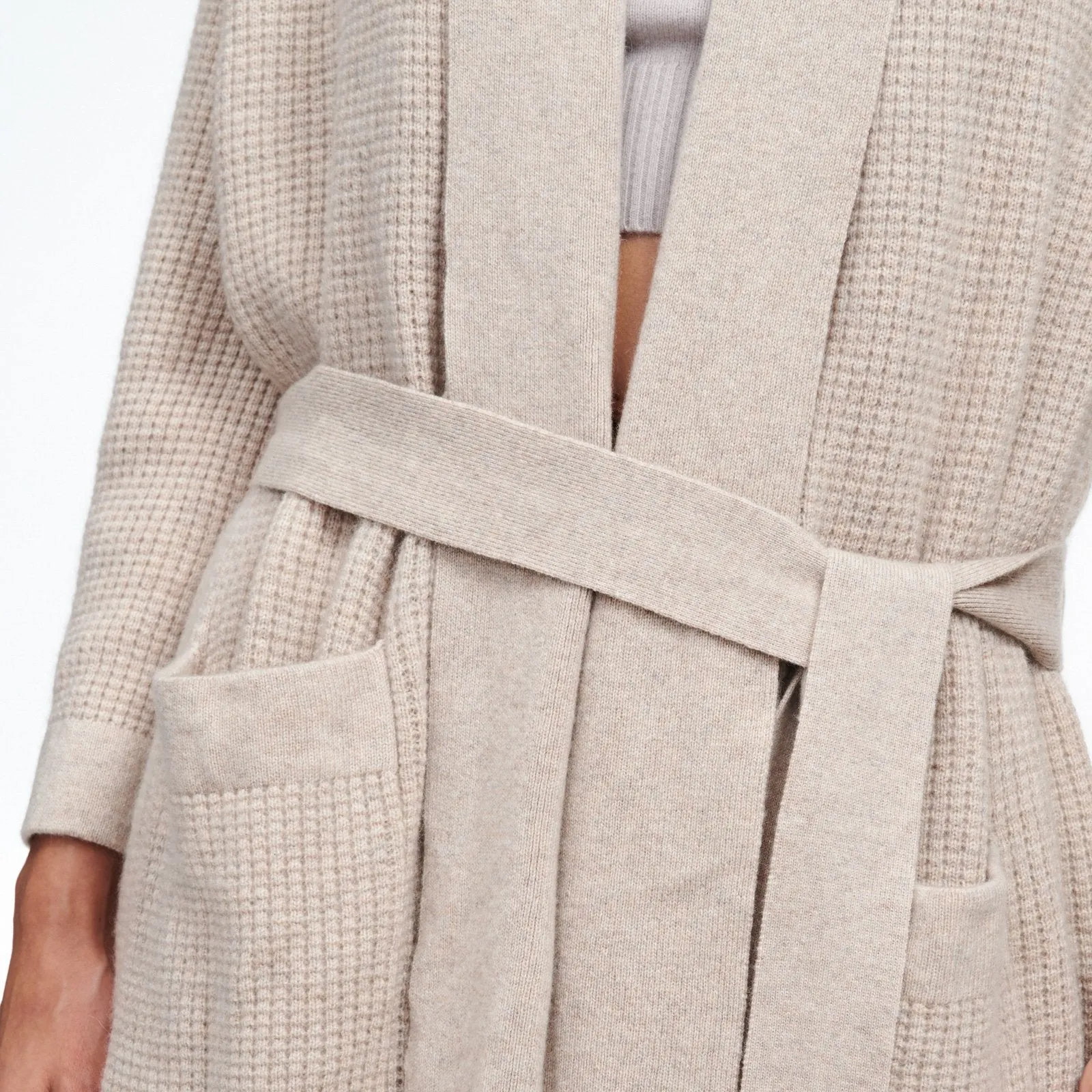 Recycled Cashmere Waffle Robe