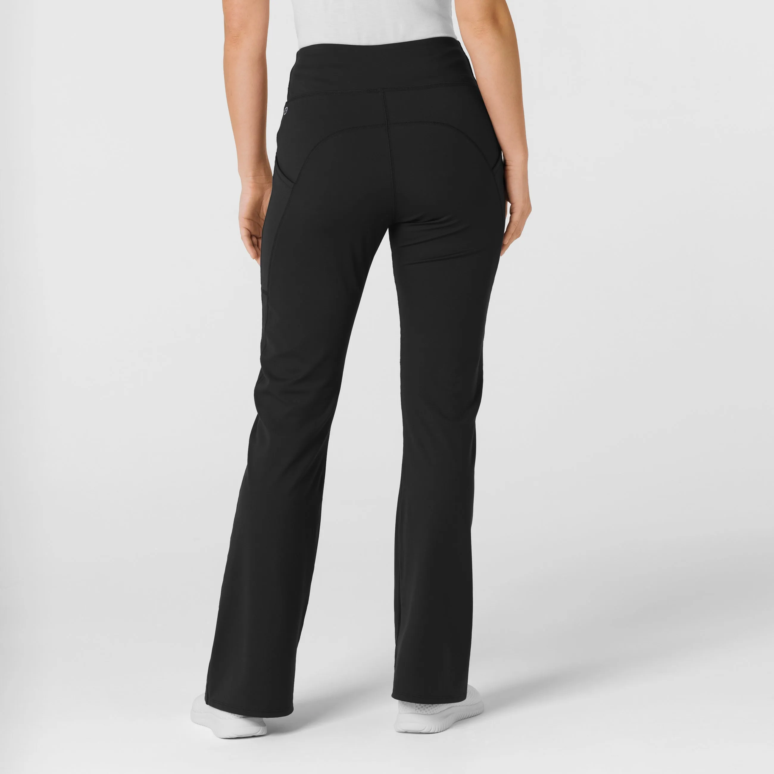 RENEW Knit Women's Flare Yoga Scrub Pant - Black