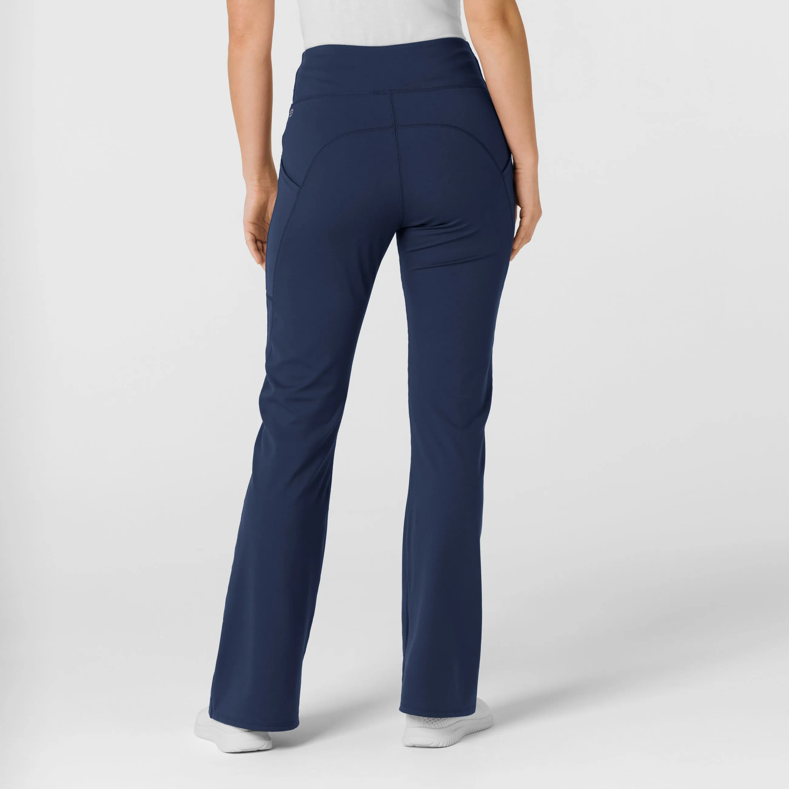 RENEW Knit Women's Flare Yoga Scrub Pant - Navy