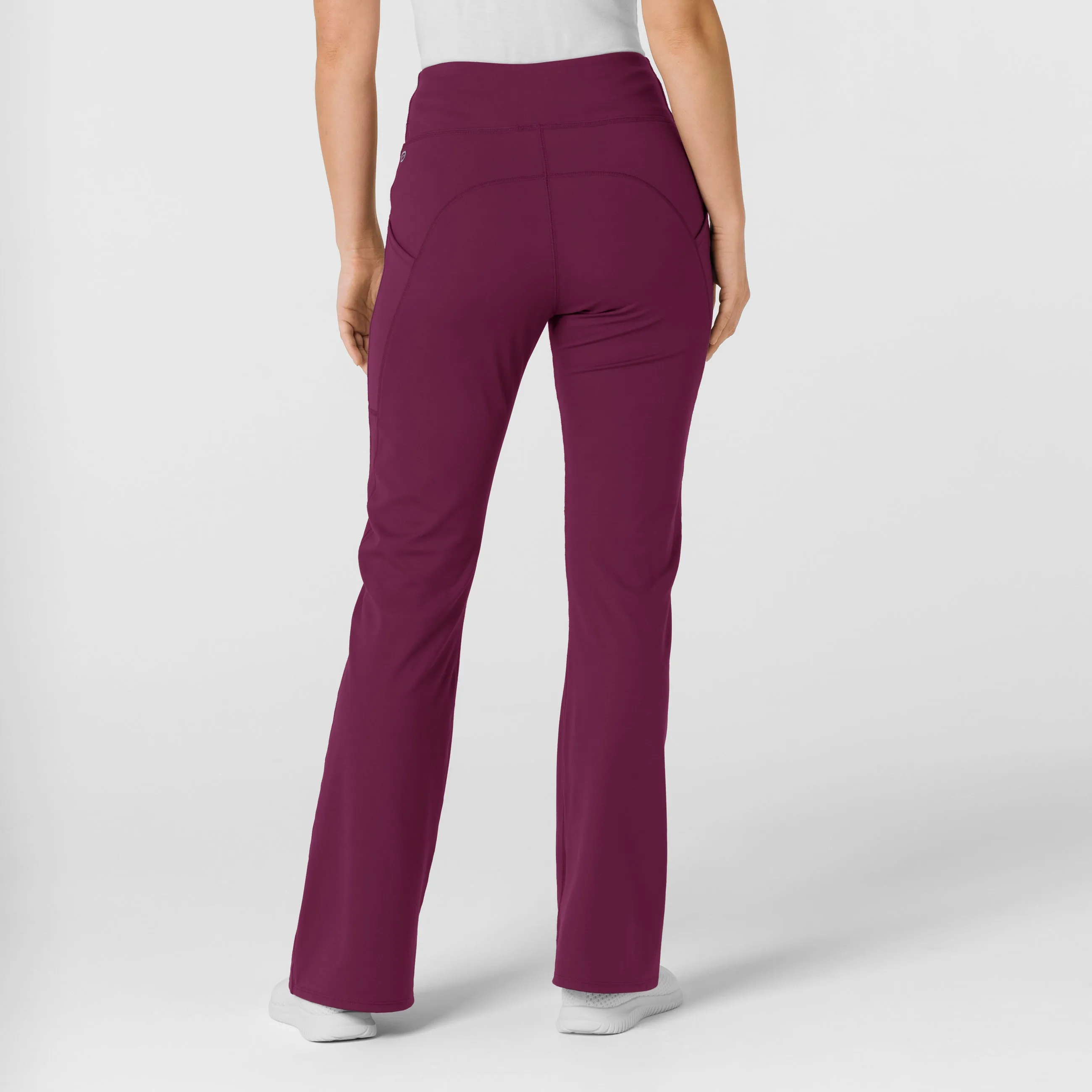 RENEW Knit Women's Flare Yoga Scrub Pant - Wine