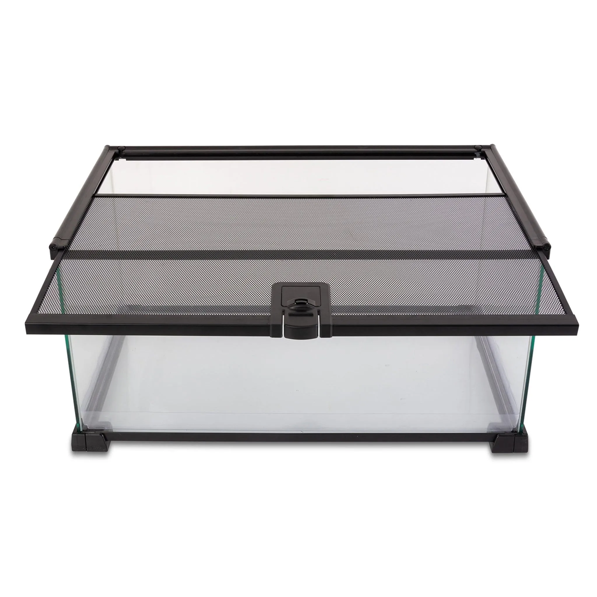 REPTI ZOO 10 Gallon Reptile Tank 20" x 12" x 10" Natural Snake Cage, Sliding Screen Top for Reptile RAK08