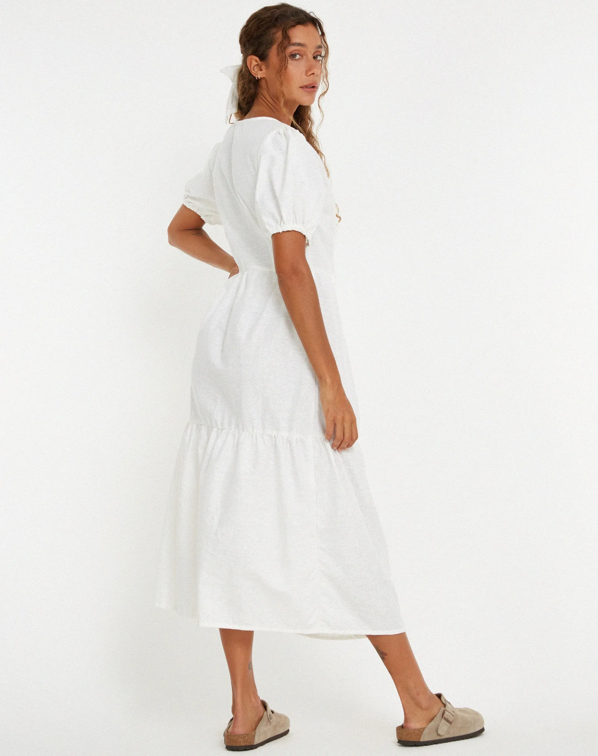 Sawyer Midi Dress in White