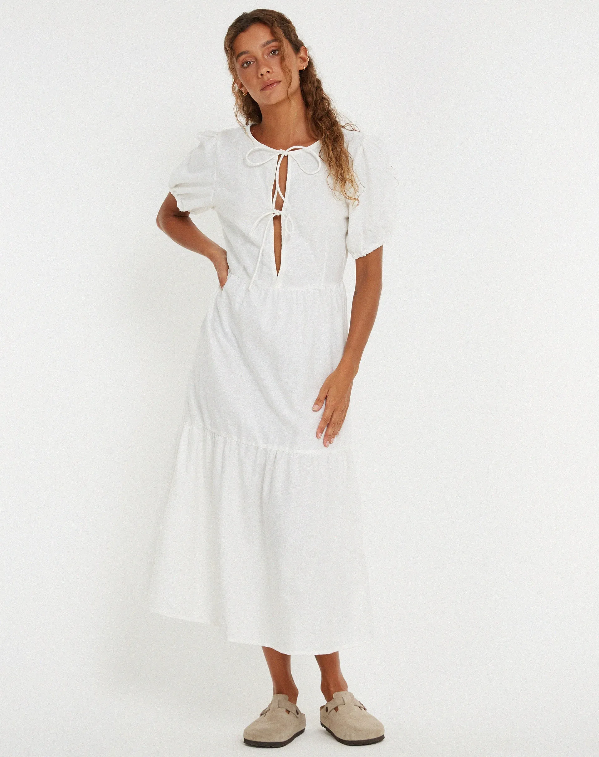 Sawyer Midi Dress in White