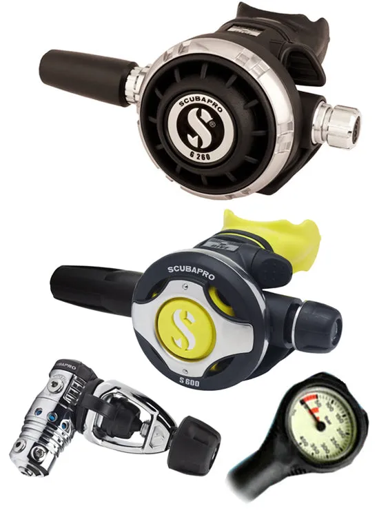 Scubapro Regulator Set: MK25 Evo (DIN or Yoke) / G260 / Octopus & Free Termo Gauge