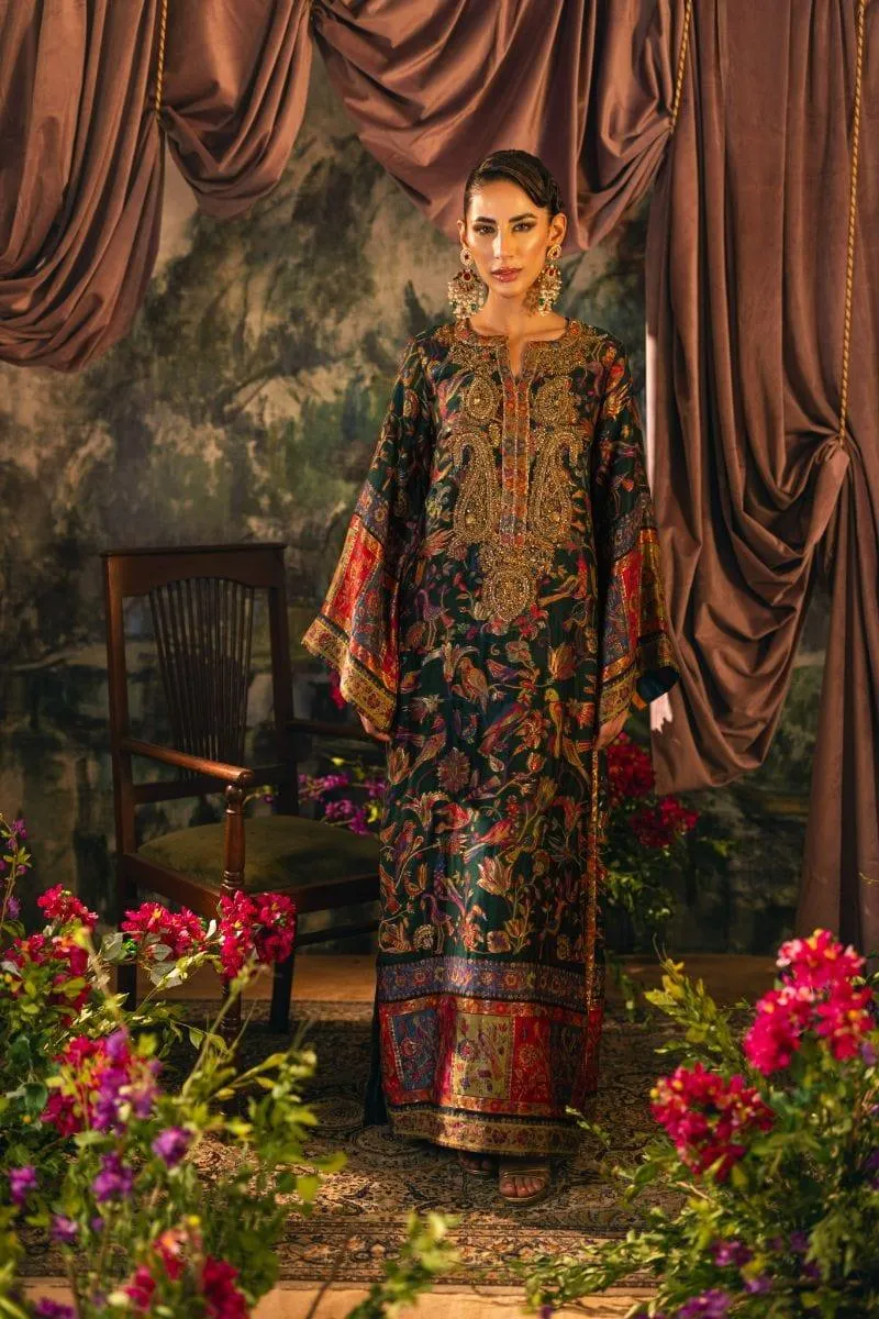 Shehrnaz - SHK-1206 - farah - Emerald Green - Banarsi Silk - 2 Piece