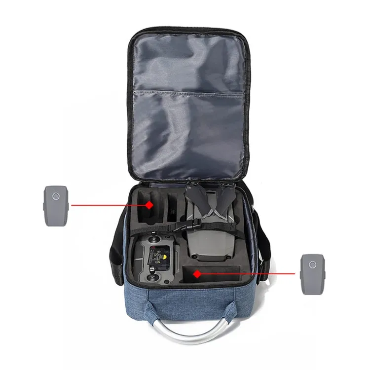 Shockproof Waterproof Single Shoulder Storage Travel Carrying Cover Case Box  for DJI Mavic 2 Pro / Zoom and Accessories(Blue)