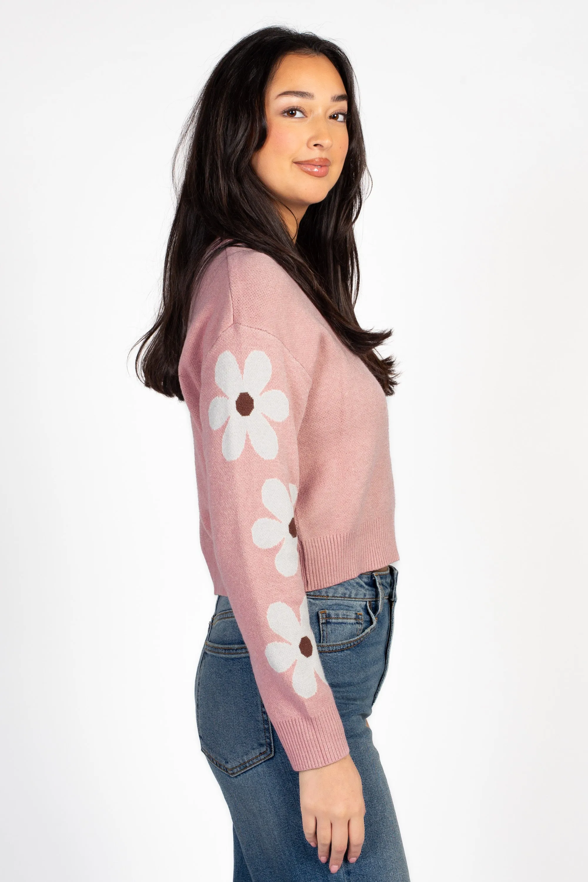 Sienna Floral Cropped Sweater