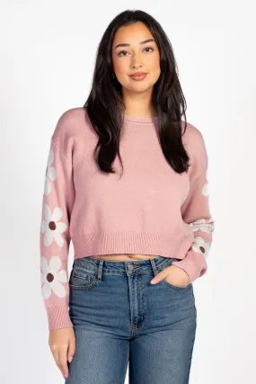 Sienna Floral Cropped Sweater