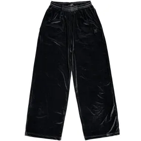 Signature velour wide pants black