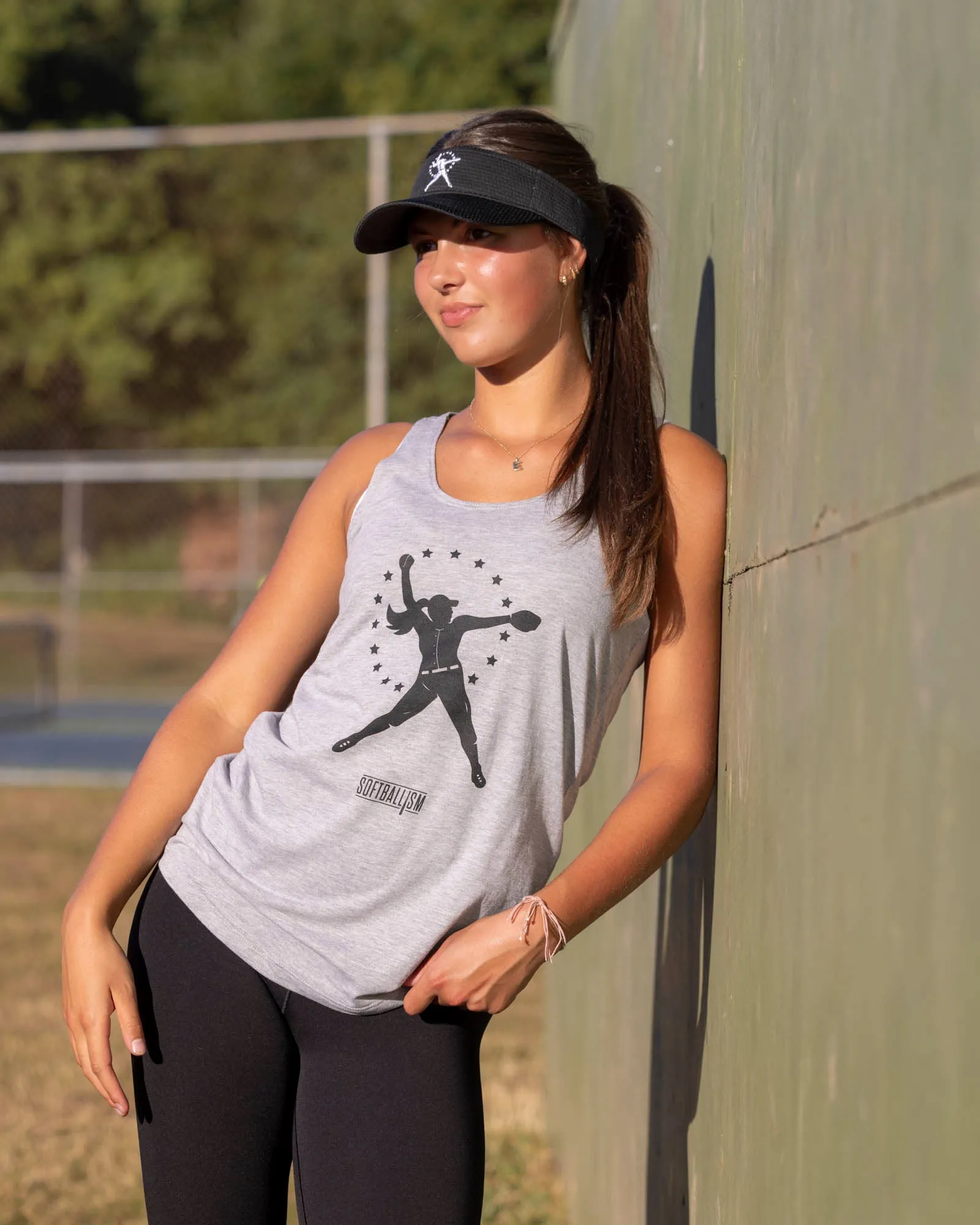 Softballism Star Girl Racerback Tank