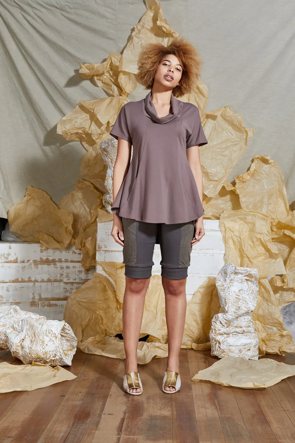 S/S 20 TAHLIA FLARE TOP - ROSE TAUPE