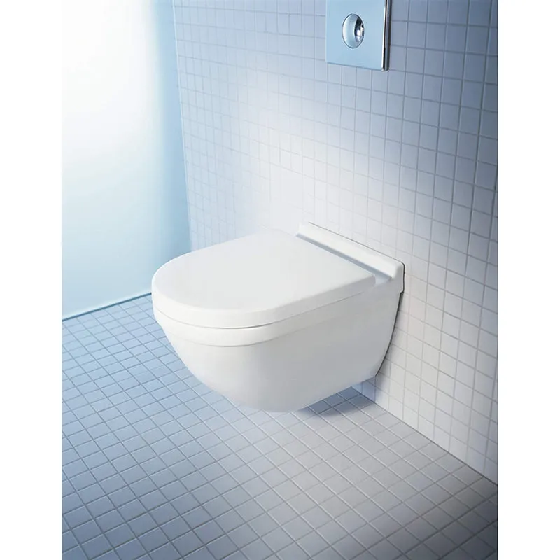 Starck 3 Elongated 1.6 gpf & 0.8 gpf Dual-Flush Wall Mount Toilet in White