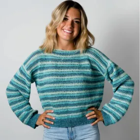 Stripe Ridge Sweater Knitting Pattern (2016)