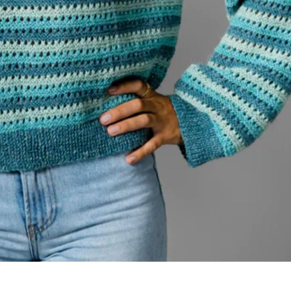 Stripe Ridge Sweater Knitting Pattern (2016)